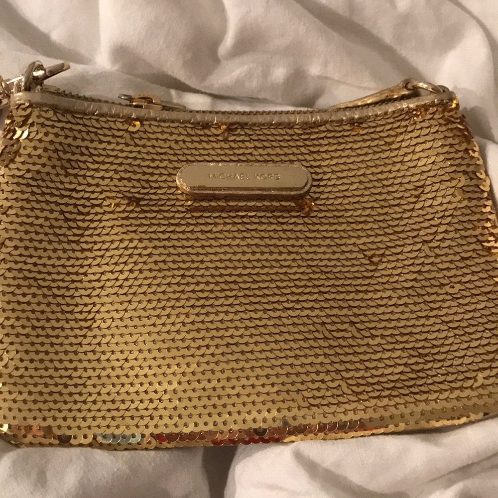 Gold Michael Kors bag